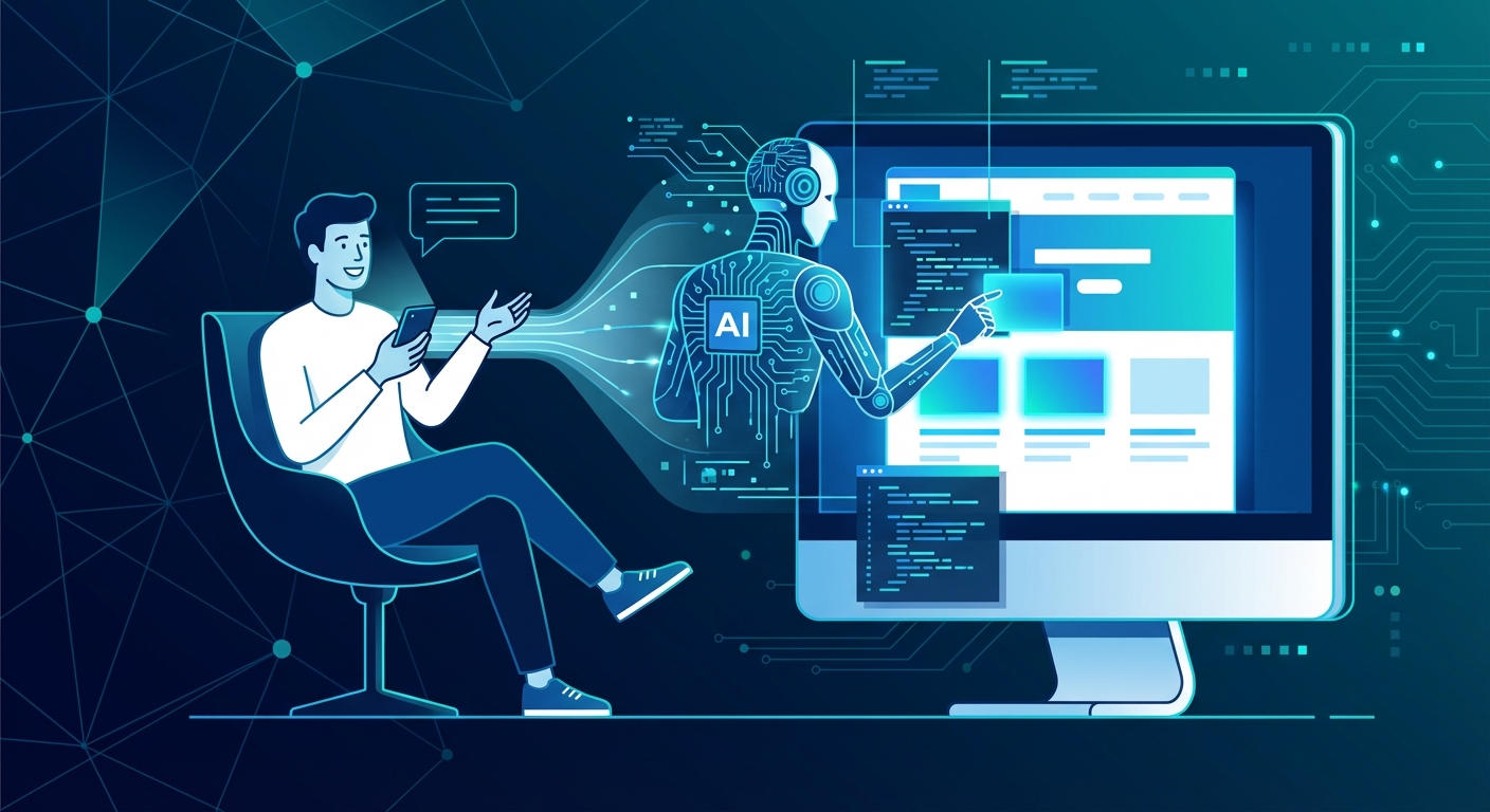 AI building a website while on a phone call